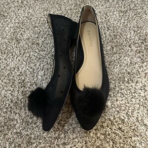 Talbots Mesh Polka Dot Pom Flats